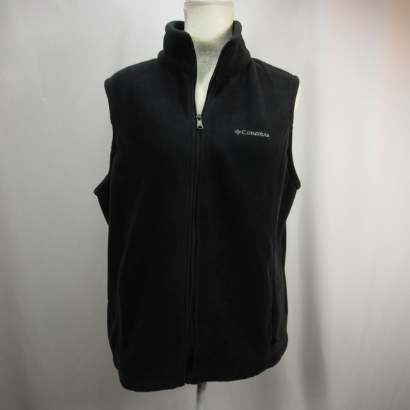 Columbia Jackets & Blazers - Columbia Black Fleece Zip Up Vest Sleeveless XL